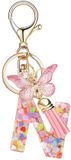Nodigao Rose papillon porte-clés sac breloque