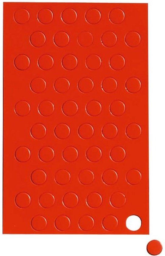 MAUL Magnetische symbolen, rondjes, Ø 10 mm, 50 stuks, wit