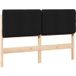 Tête de lit capitonnée marron et noir 160 cm pin massif