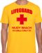 Bellatio Decorations Shoppartners Bv Lifeguard / strandwacht verkleed t-shirt / shirt Lifeguard Nudy Beach girls only geel voor heren - Bedrukking aan de voorkant / Reddingsbrigade shirt / Verkleedkleding / carnaval / outfit M