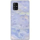 Samsung Galaxy A71 5G Marbre bleu bedrukt siliconen hoesje