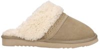 Warmbat Nhill Strap Curly Wool Dames Sloffen - Ecru