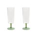 & klevering - Flûte à champagne Mingle - Vert - Verre