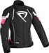 DIFI Estoril Aerotex veste de moto textile imperméable pour femme, noir/blanc/rose, taille M