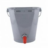 Geppas Farmoxa BV Kalverdrinkemmer - 8 liter - Emmer - Grijze afgevlakte Emmer voor kalfjes