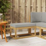 VidaXL Banc de jardin bois d'acacia massif, aspect blanchi et gris clair
