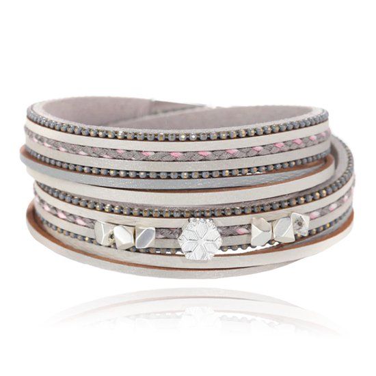 Deja Jewels Lookinggoodtoday Multilayer Wrap Armband Deja - Sneeuwvlok Grijs