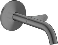 AXOR AXOR One Wastafelmengkraan - Inbouw Wandmontage 160mm Select BBC Geborsteld Zwart Chroom 48180340