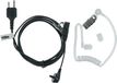 vhbw Headset kompatibel mit Icom IC-4AT, IC-446S, IC-4A, IC-4GAT, IC-4E, IC-4GA Funkgerät mit PTT Mikrofon - transparent, schwarz, Akustikschlauch