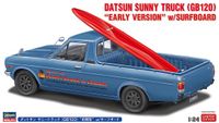 Hasegawa Modelbouwpakket Datsun Sunny Truck GB120 Early Version met Surfboard - 1:24