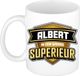 Bellatio Decorations Naam mok Albert - wit - Superieur - keramiek - 300 ml - collega beker - cadeau