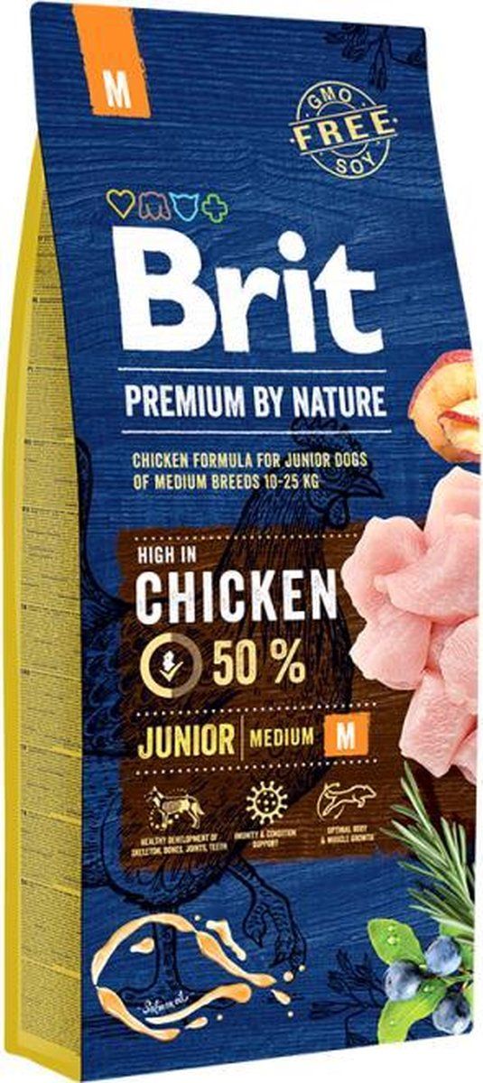 Brit Premium by Nature Junior M - 15 kg