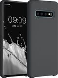 kwmobile telefoonhoesje geschikt voor Samsung Galaxy S10 - Hoesje met siliconen coating - Smartphone case in mat zwart