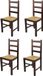 Tommychairs Rustica - Chaise de salle à manger - Set de 4 - Noyer - Rotin