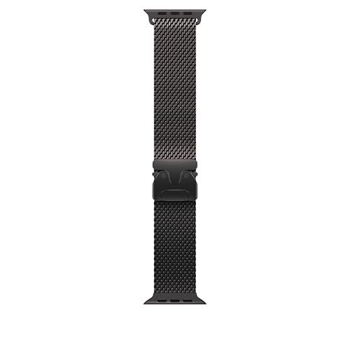 Apple Watch 49mm Loop: Black Titanium Milanese Loop Band - Large