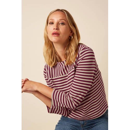 King Louie gestreepte top - rood