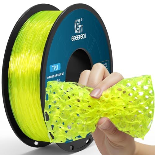 GEEETECH TPU-filament, TPU 95A, transparant geel, 1 kg spoel voor 3D-printers