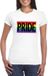 Bellatio Decorations Shoppartners Bv Gay Pride regenboog shirt Pride wit dames - LGBT/ Lesbische shirts XXL