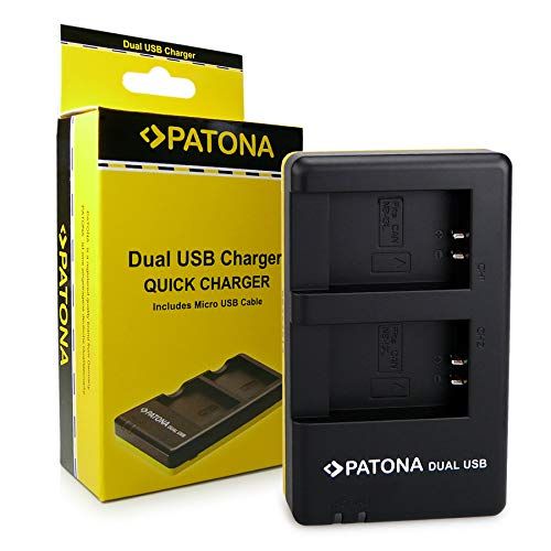 Patona Dual Lader voor NB-13L Batterij Compatibel met Canon PowerShot G1 X, G7 X, G9 X Mark II, LEGRIA VIXIA Mini X