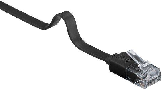 Merkloos Wentronic CAT6 Netwerkkabel - RJ45 - Zwart - 0.5 m