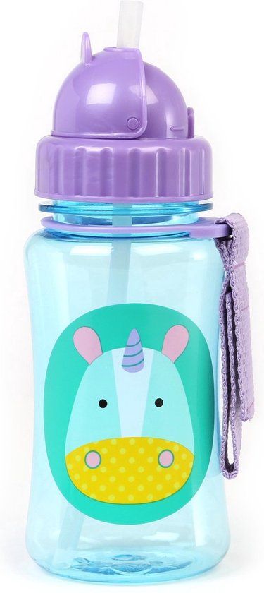 Skip Hop Drinkfles Dierentuin Eenhoorn - Blauw - 350 ml