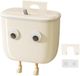 Fly & Plug Poubelle - poubelle de cuisine - poubelle avec couvercle - panier décoratif avec yeux et pieds pour chambre à coucher, sous évier, mur - 5 l - Bambou