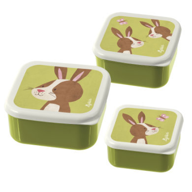 Sigikid ® Snackboxen Set van 3 konijntjes Forest