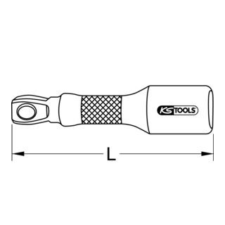 KS Tools 1/4" CHROMEplus kantelverlenger - 50mm - 1 stuk