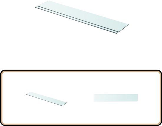 vidaXL Glazen Schappen 2 stuks - Transparant