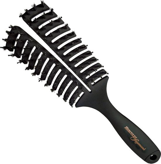 Hercules Vent Brush met Everzwijnhaar Zwart Small