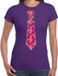 Bellatio Decorations Verkleed shirt dames - 70s stropdas - paars - katoen - L