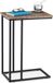 Merkloos Relaxdays Bijzettafel Industrieel Design U-vorm Metaal-Houtlook Grijs-Bruin Zwart 66x46x30cm