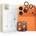 Tech-Protect CamRing Fit+ Protecteur d'objectif pour Apple iPhone 14 Pro, 14 Pro Max, 15 Pro, 15 Pro Max, 16 Pro, 16 Pro Max, 17 Pro, 17 Pro Max - Orange