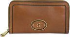 Fossil Damesportemonnee Vri Zip Clutch Camel Bruin