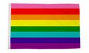AZ FLAG Vlag Originele regenboog met 8 banen 90x60 cm 2 Ringen