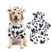 Halloween huisdier koe kostuum voor grote hond winter fleece hondenjas jas grappige kleding voor labrador (5XL, wit)