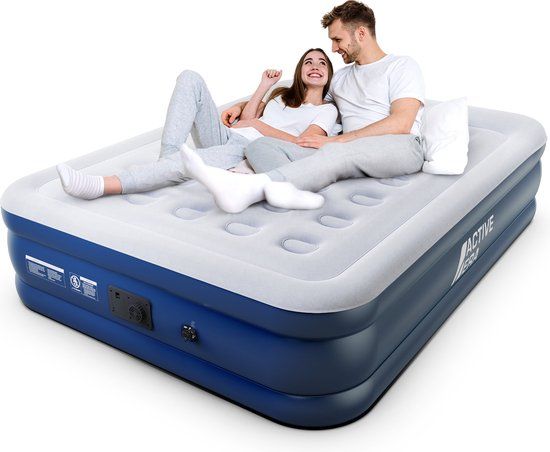 ACTIVE ERA Premium 2 Persoons Luchtbed - Hoog - Ingebouwde Elektrische Pomp - 203cm x 152.4cm x 35.5cm
