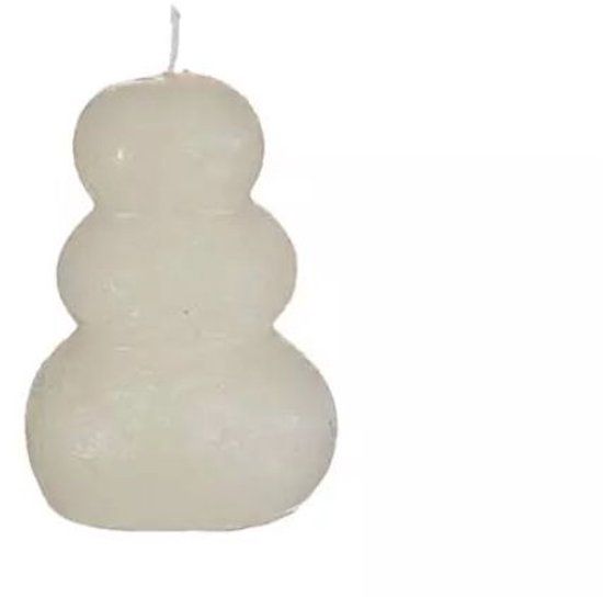 Hortus Pebble candle d7xh9,5 cm, wit