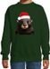 Bellatio Decorations Kersttrui / sweater familie Mol - kinderen - dieren - groen - kerstmuts - Kerstmis 170/176