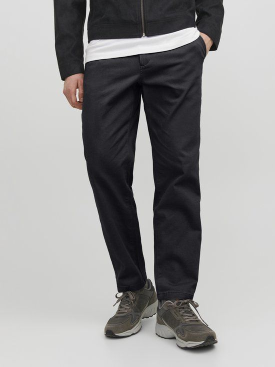 JACK & JONES Kane Dave Chino loose fit heren chino zwart Maat: 31/32
