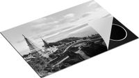 Chefcare Inductie Beschermer Pagode Tempels in de Inthanon Berg in Thailand - Zwart Wit - 75x50 cm