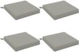 vidaXL - Coussin d'assise - SOEST - 4 pièces - 100% Polyester - Gris