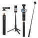 K&F Concept 120 cm actiecamera-statief, selfiestick, onzichtbare uitschuifbare draagbare grip, selfiestick statief compatibel met Go Pro Hero 13, 12, 11, 10, 9, 8, DJI Osmo Action 5 Pro 4 3, Insta360