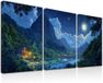 Merkloos Canvas Wanddecoratie Set van 3 Stuks met Berglandschap