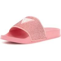 GUESS Beach Slippers With Rhinestones Roze Dames Maat 41