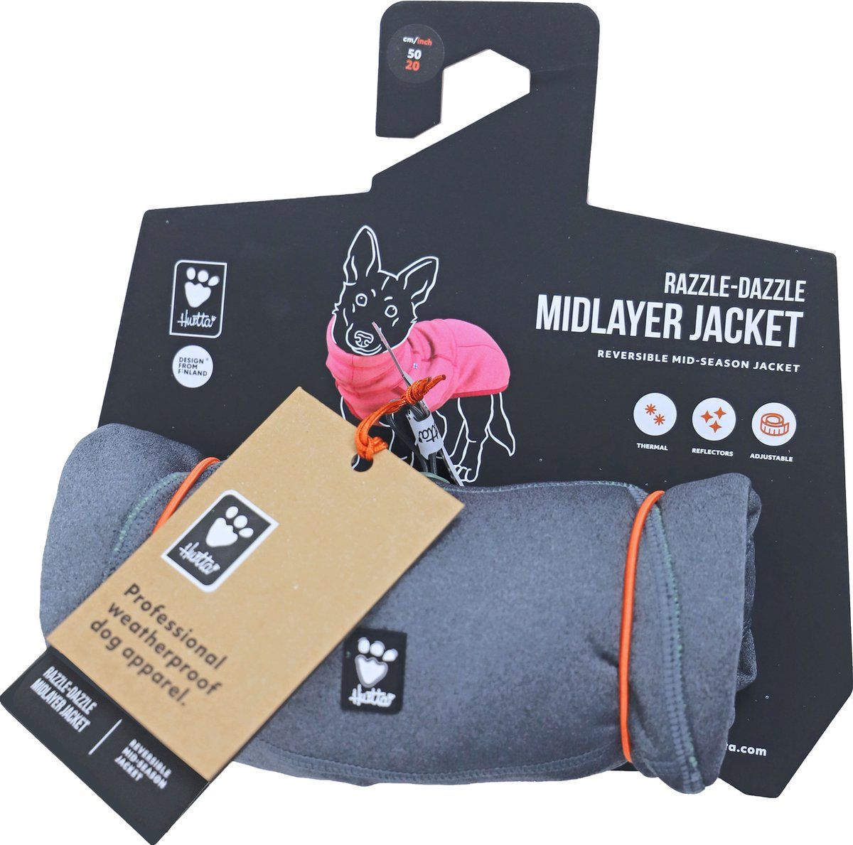 Hurtta Razzle Dazzle Midlayer Jacket - Blackberry - Ruglengte 50 cm