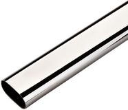 SOTECH kaststang ovaal 30 x 15 mm L: 1000 mm staal gepolijst chroom garderobestang kledingstang