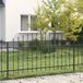 Asten Spike Fence 200 x 100 cm Acier thermolaqué Noir