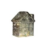 Anna's Collection Huisje glas LED 12,5x7,5 antraciet