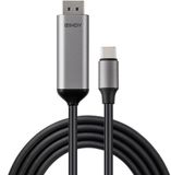 Lindy 43504 video kabel adapter 2 m USB Type-C DisplayPort Grijs